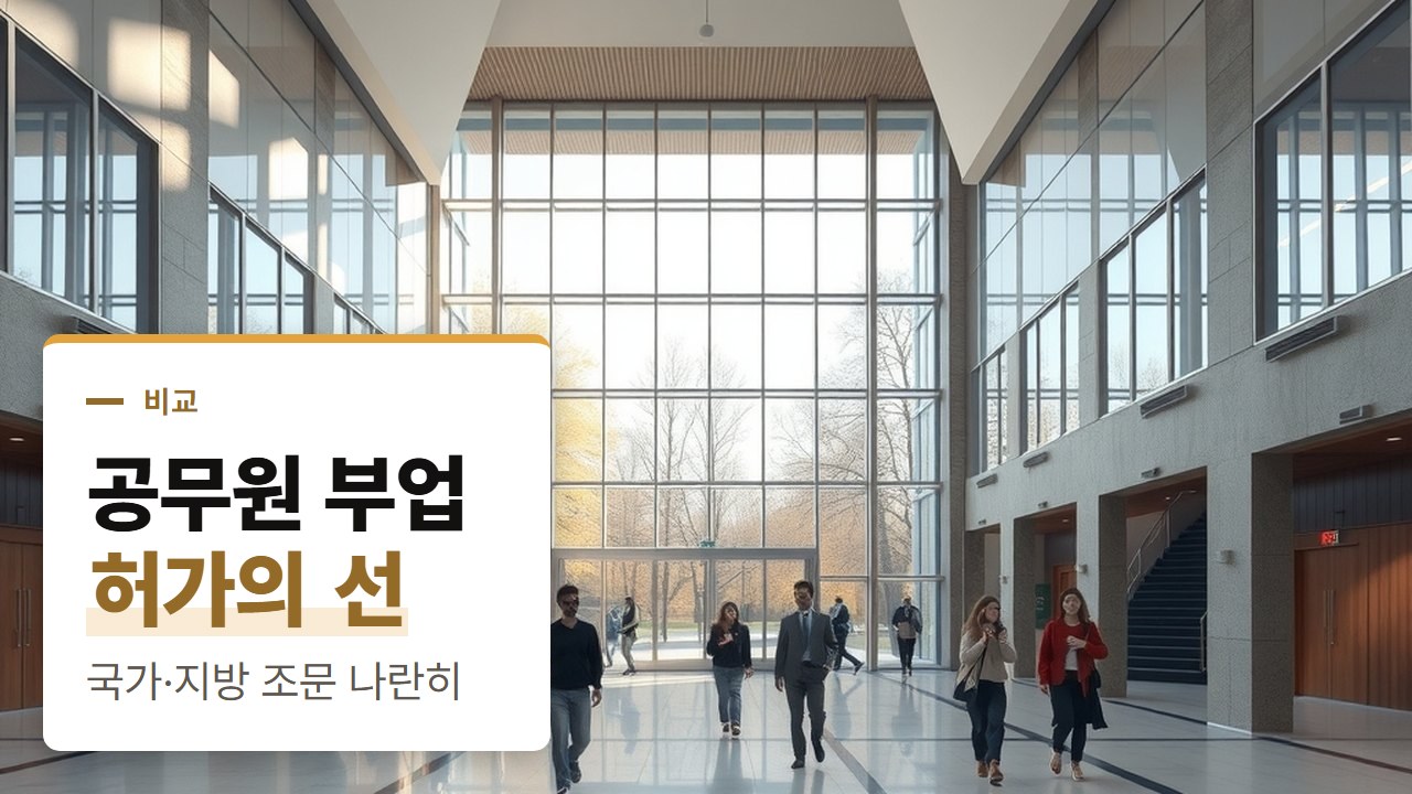 공무원 부업, 국가·지방 조문을 나란히 놓고 본 겸직 허가 기준과 2024년 4,982건