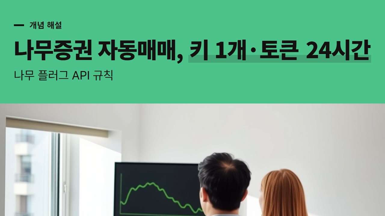 나무증권 자동매매 프로그램 만들기 전 확인할 나무 플러그 API의 앱키·접근토큰·자동 해지 규칙