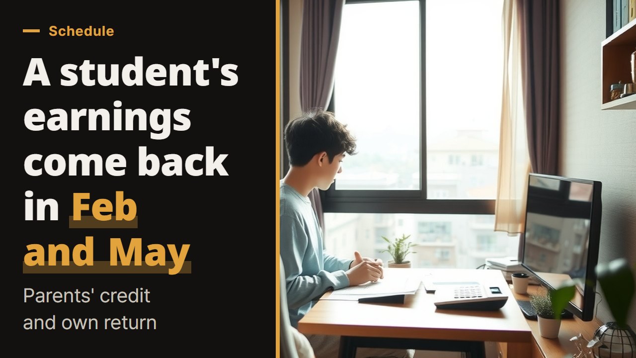 How to make money as a college student from home in Korea, and the dates that follow from the year you earn to the next spring