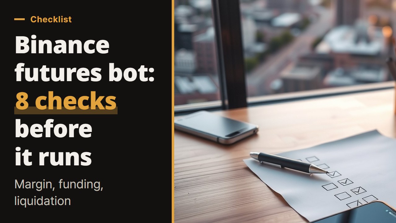 Binance futures trading bot checklist, 8 settings to confirm from Binance's own docs before it runs