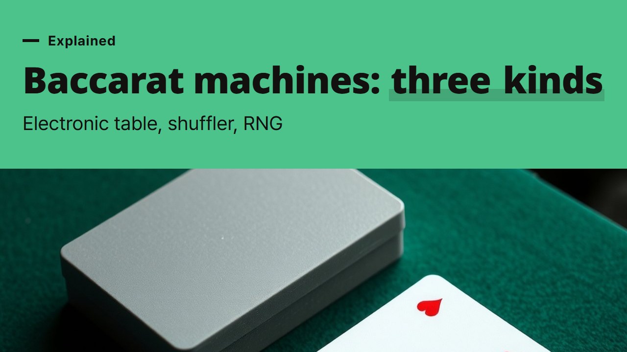 Electronic baccarat, auto shufflers and computer baccarat are three different machines