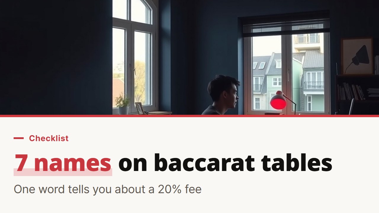 Types of baccarat games: of 93 lobby tables, 59 were Speed and 11 added a fee of 20% or more