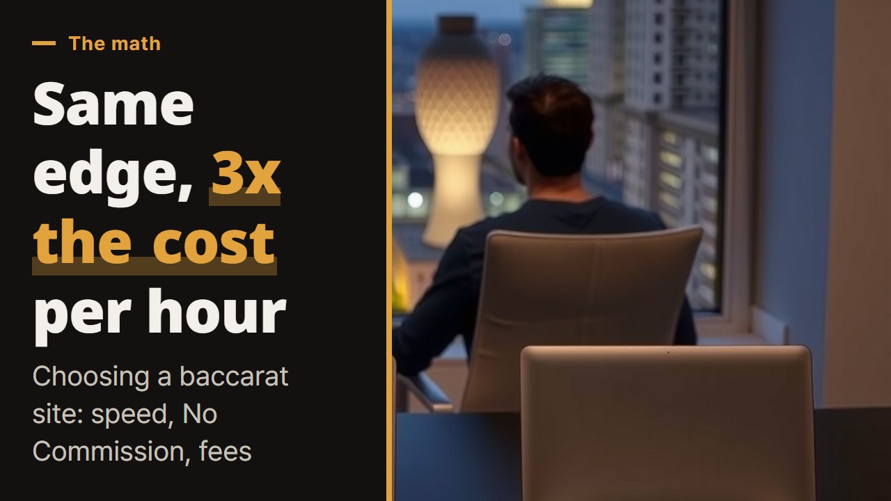 How to choose online casino sites for baccarat: the hourly cost of table speed, No Commission and fees