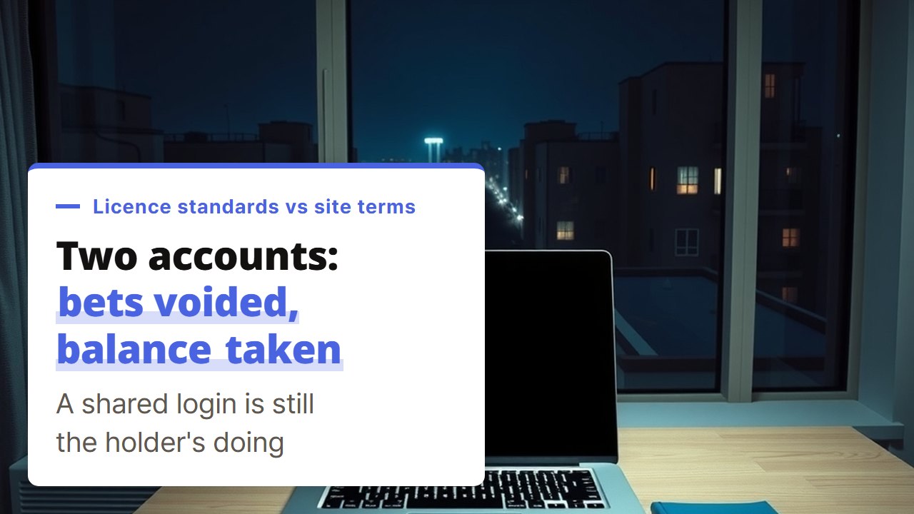 Online casino multiple accounts: how licence standards and site terms define one person, one account, and what happens to duplicates and shared logins