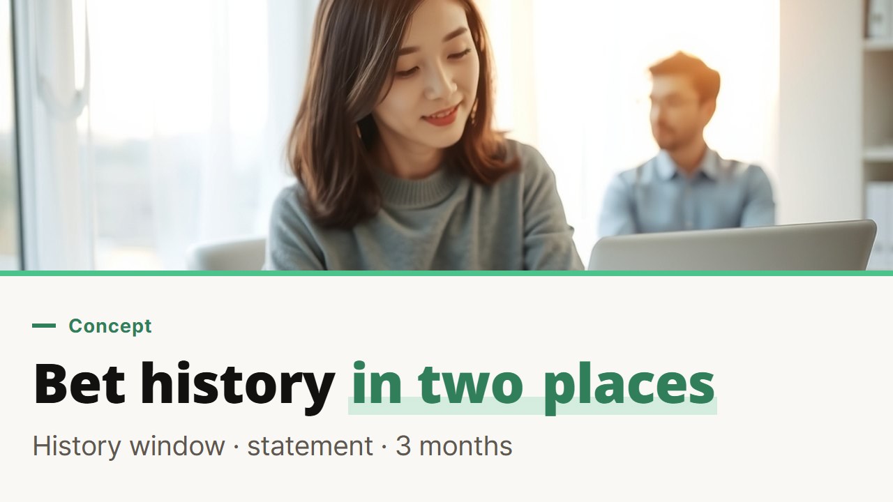 Casino bet history, where a live baccarat bet is recorded and the UK's 3-month and 12-month rule