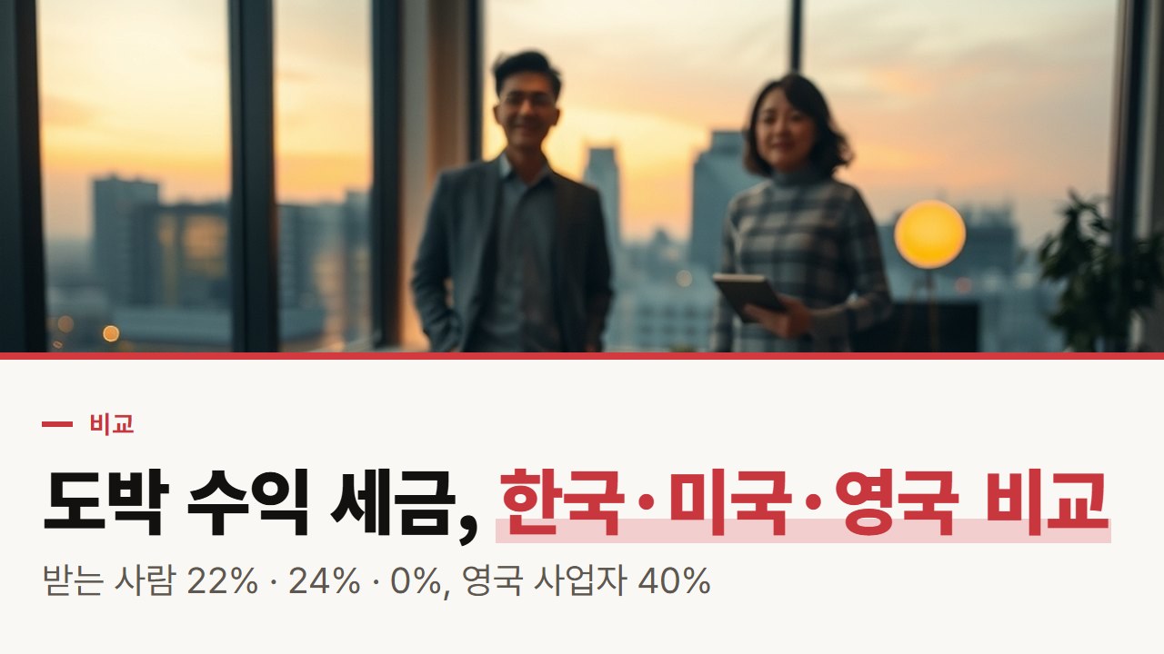 바카라 사이트 세금, 한국·미국·영국이 도박 수익에 세금을 매기는 방식 비교