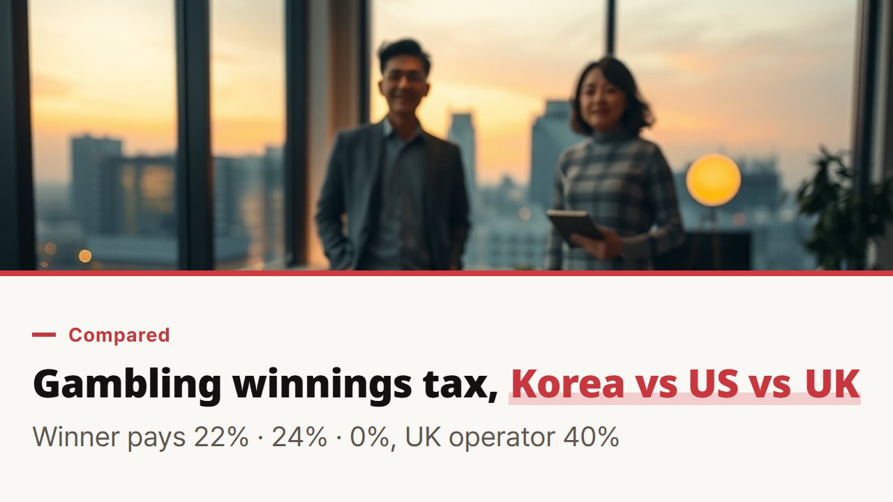 Gambling winnings tax compared: how Korea, the US and the UK tax what a baccarat player wins