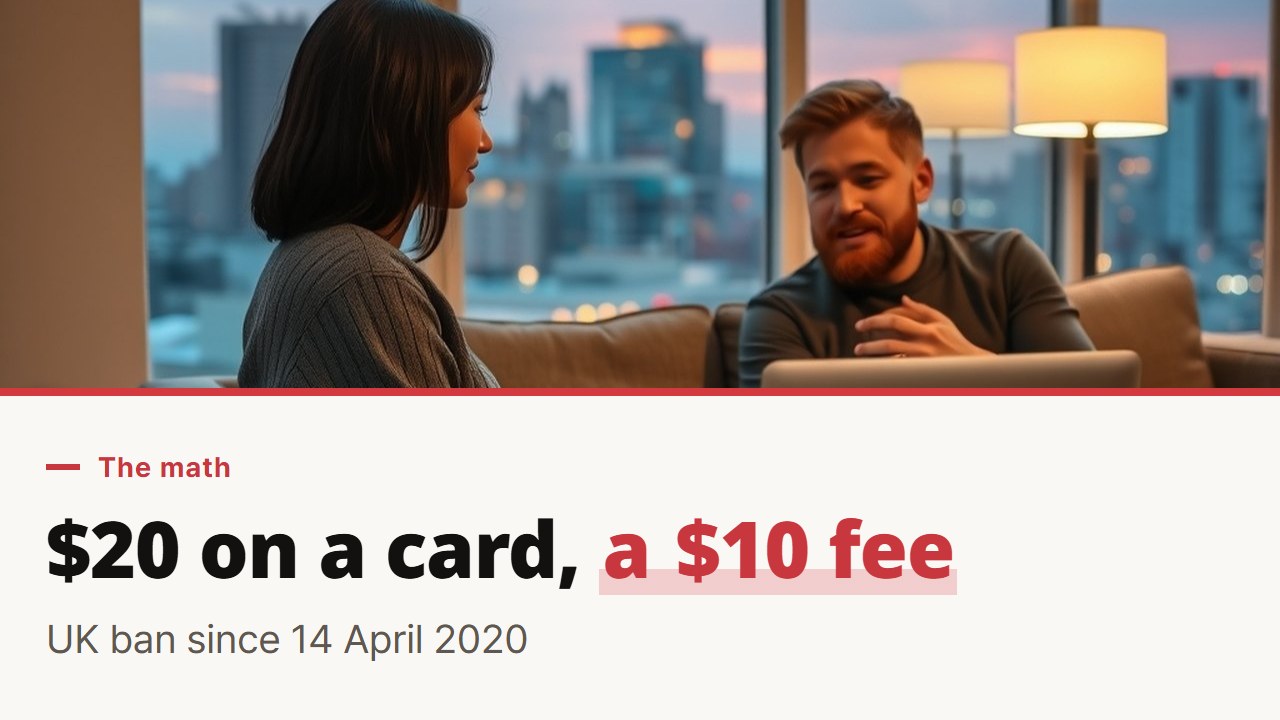 Gambling with credit card payments, the UK ban that covers e-wallets and the cash advance math