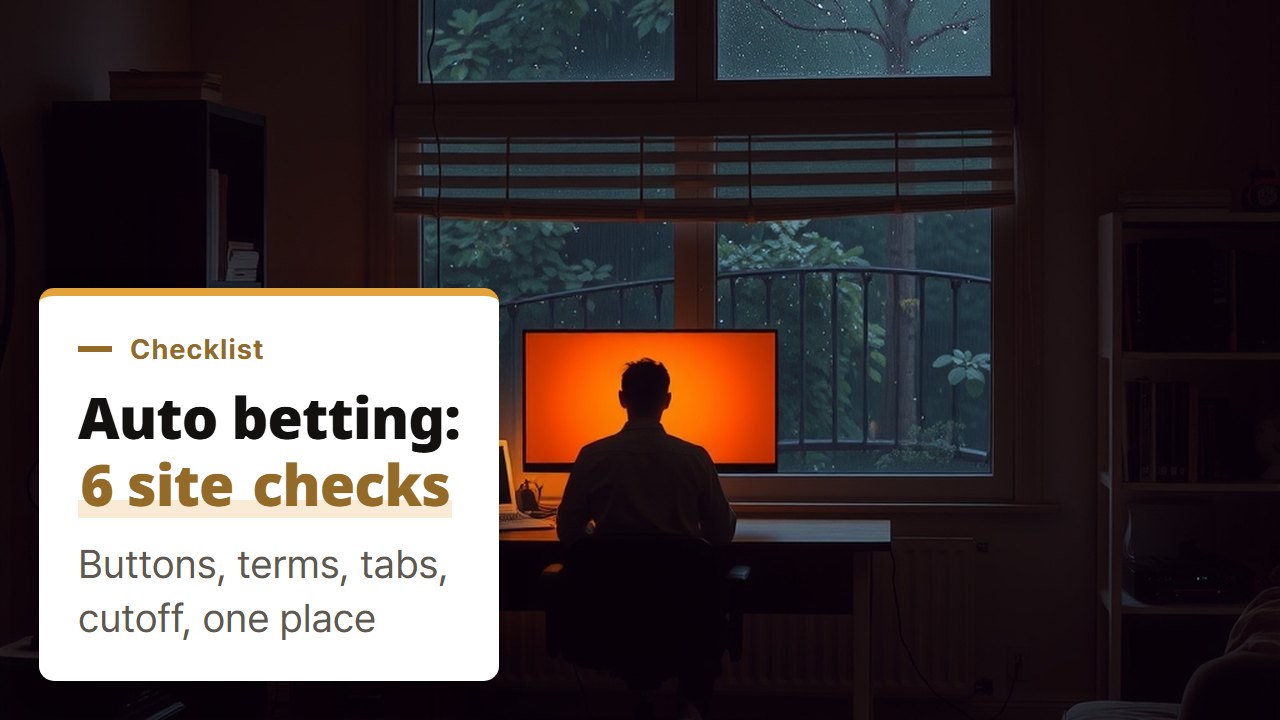 Auto betting site checks: 6 things to confirm on the site before a baccarat bot runs