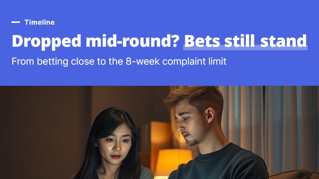 Live casino disconnected mid-round? A timeline from the dropped hand to the 8-week complaint limit