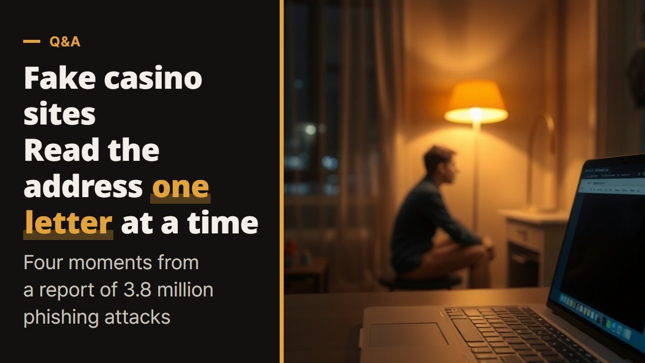 Fake casino sites: lookalike baccarat site addresses and the padlock icon, checked against phishing reports