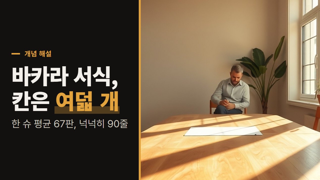 바카라 서식, 기록지 한 장에 들어가는 칸과 각 칸의 뜻