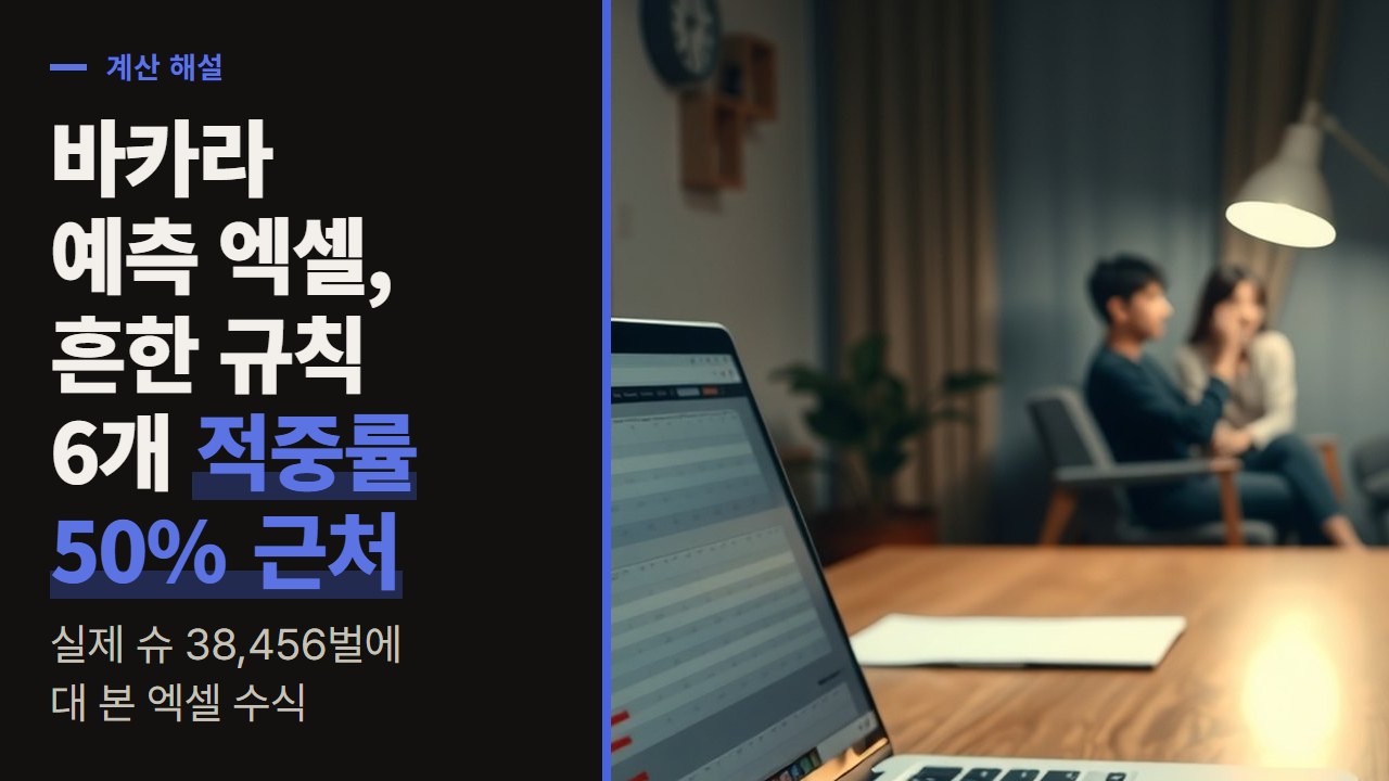 바카라 예측 엑셀, 흔한 규칙을 실제 슈에 대 보면 적중률은 얼마나 나올까?