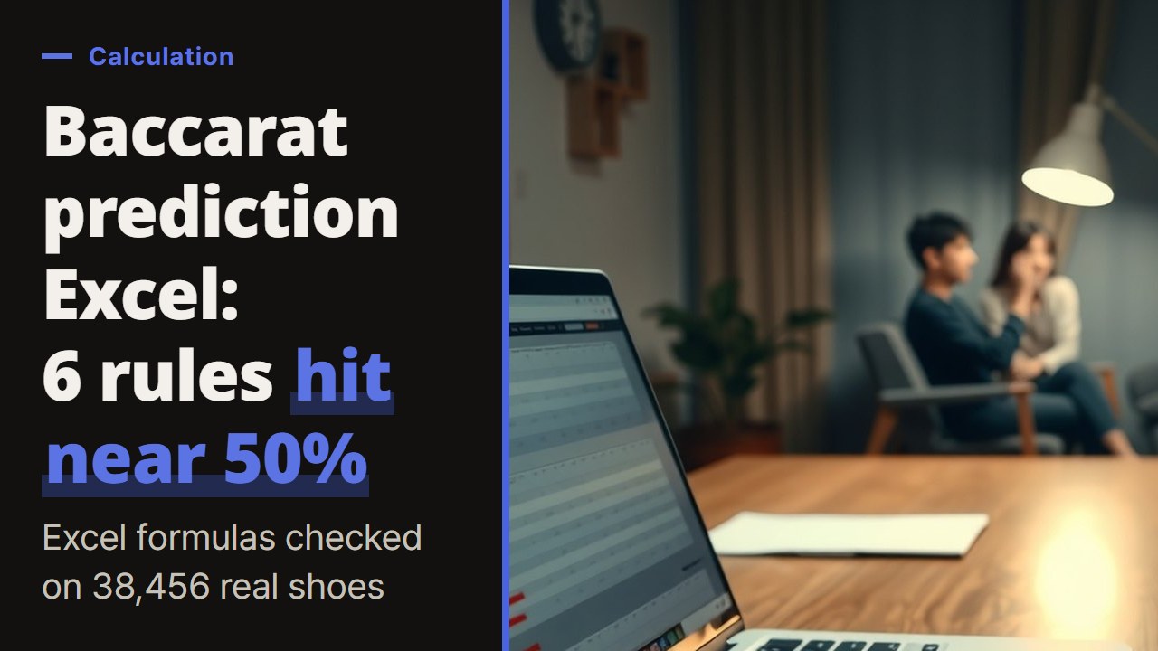Baccarat prediction Excel sheet: what hit rate do common rules get on real shoes?