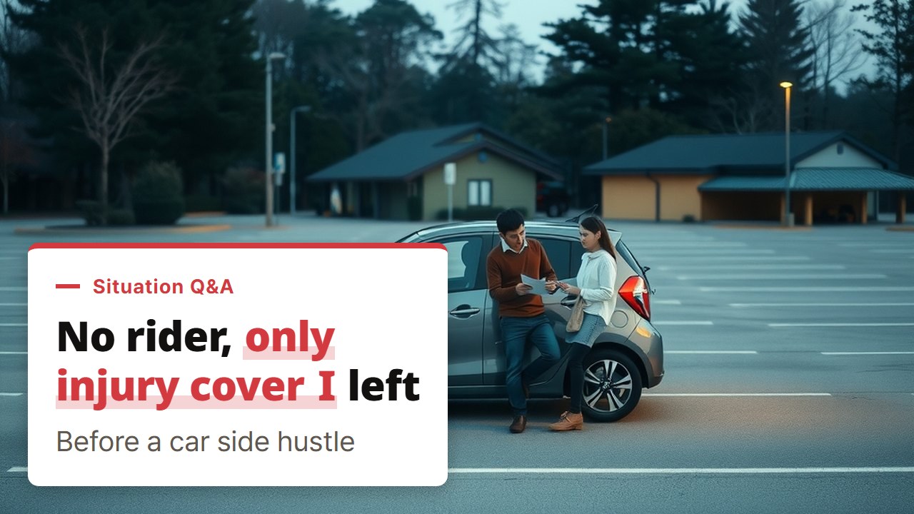 Car side hustle checks in Korea, where delivering without a paid-transport rider leaves only bodily injury cover I