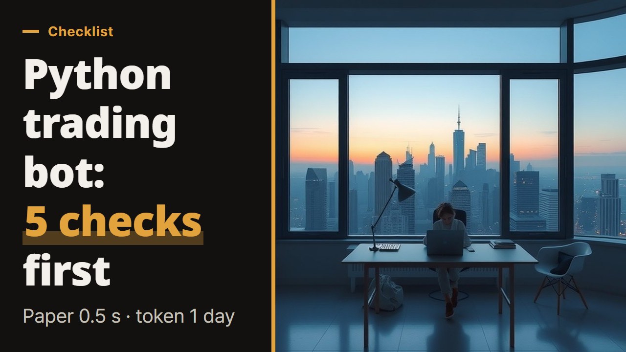 Python stock trading bot for Korean stocks: 5 limits in the broker docs to check before going live