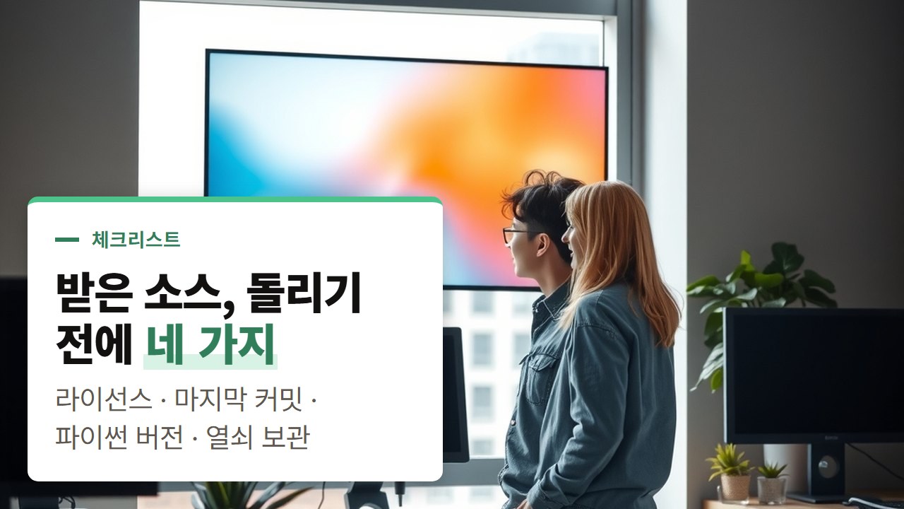 파이썬 코인 자동매매 프로그램 소스를 돌리기 전에 확인할 네 가지, 라이선스·마지막 커밋·파이썬 버전·열쇠 보관