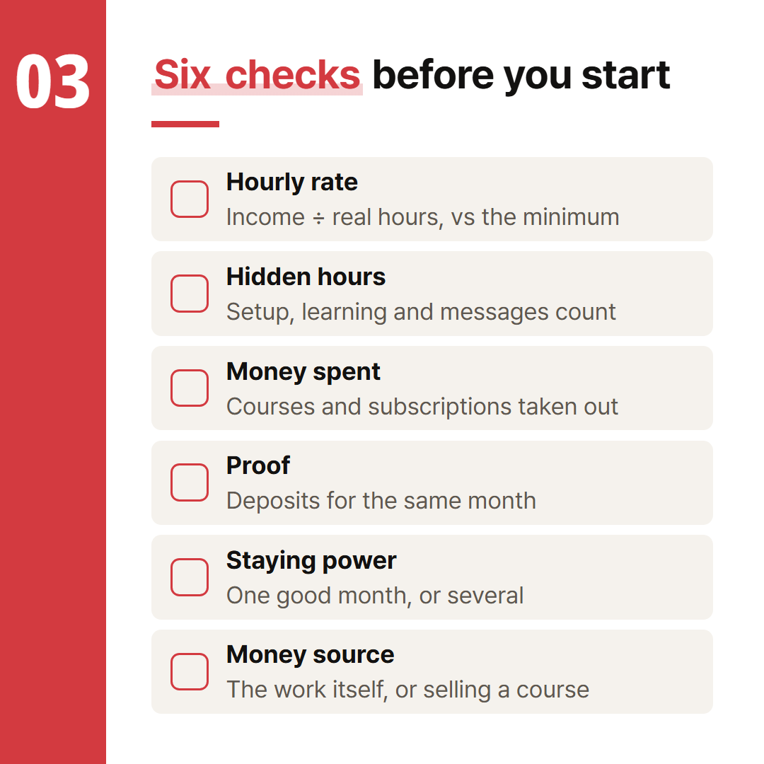 If any line stays blank, look into that line before spending money.